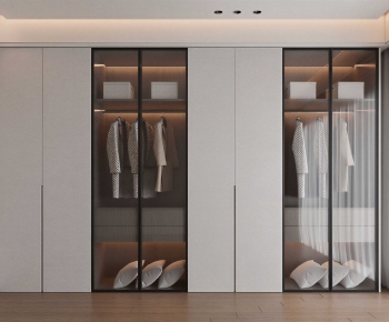 Modern Clothes Storage Area-ID:654809955