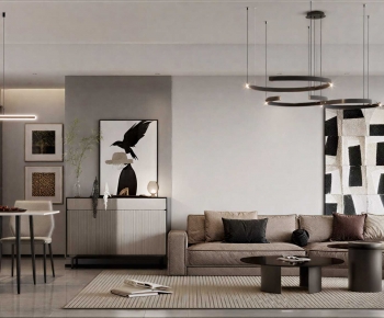 Modern A Living Room-ID:697644952