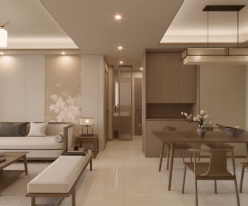 New Chinese Style A Living Room-ID:152107955