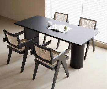 Wabi-sabi Style Dining Table And Chairs-ID:918926957