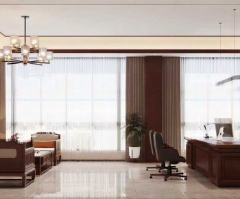 New Chinese Style Manager's Office-ID:824758057