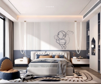 Modern Boy's Room And Son's Room-ID:909538039