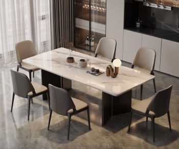 Modern Dining Table And Chairs-ID:838891038