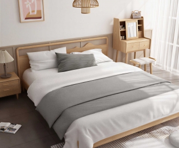 Modern Double Bed-ID:424940699
