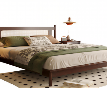 Retro Style Double Bed-ID:882648942