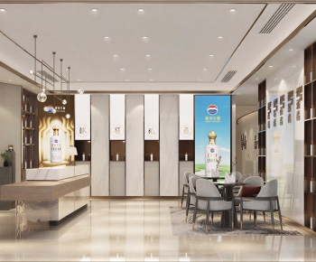 Modern Exhibition Hall-ID:542747976