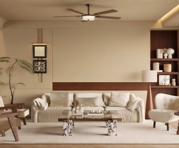 Wabi-sabi Style A Living Room-ID:106530217