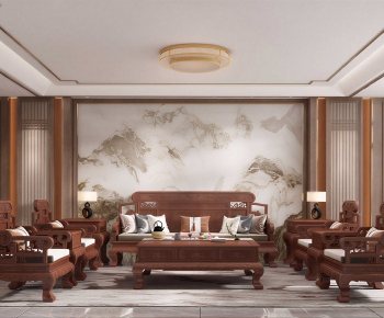 Chinese Style A Living Room-ID:595838078