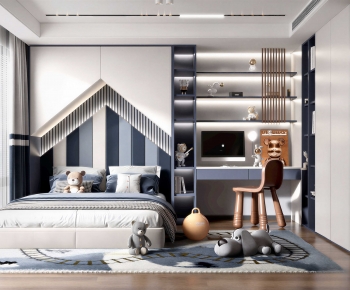 Modern Boy's Room And Son's Room-ID:655823951