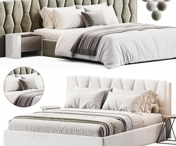 Modern Double Bed-ID:622904064