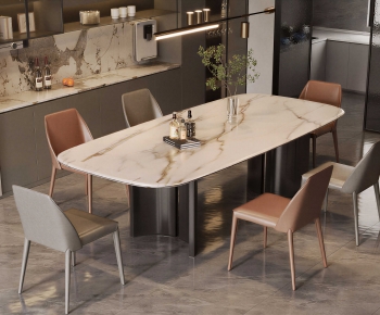Modern Dining Table And Chairs-ID:974895959
