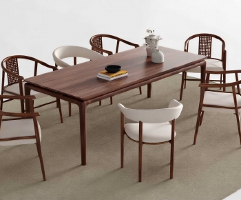New Chinese Style Dining Table And Chairs-ID:695348022