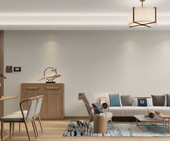 New Chinese Style A Living Room-ID:645090108