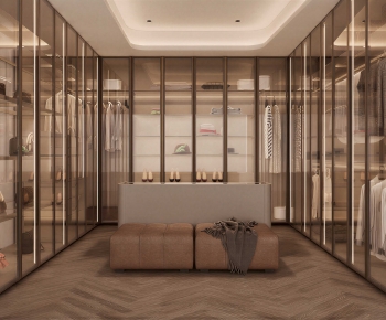 Modern Clothes Storage Area-ID:470341924