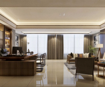 New Chinese Style Manager's Office-ID:216435914