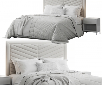 Modern Double Bed-ID:377207997