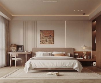 Wabi-sabi Style Bedroom-ID:755930901
