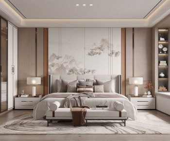New Chinese Style Bedroom-ID:566224102
