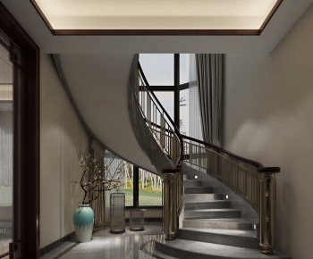 New Chinese Style Stairwell-ID:360670187