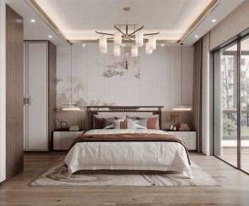 New Chinese Style Bedroom-ID:680274011