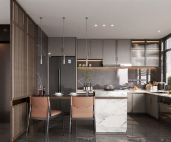 Modern Open Kitchen-ID:129206908
