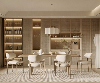 Wabi-sabi Style Dining Room-ID:511213063