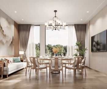New Chinese Style Dining Room-ID:307276966