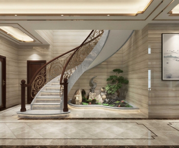 New Chinese Style Stairwell-ID:759938969