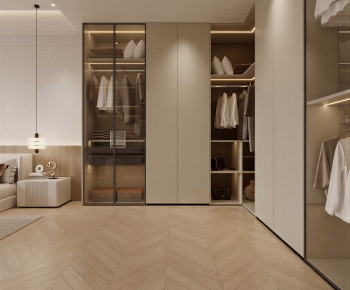 Modern Clothes Storage Area-ID:843009951