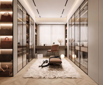 Modern Clothes Storage Area-ID:764796977