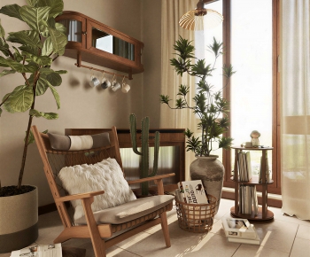 Wabi-sabi Style Lounge Chair-ID:100317007