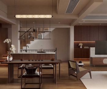 New Chinese Style A Living Room-ID:329986107