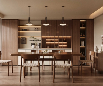 Wabi-sabi Style Dining Room-ID:869465111