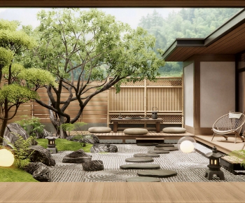 Japanese Style Courtyard/landscape-ID:750664009