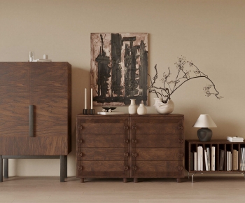 Wabi-sabi Style Side Cabinet-ID:364191061