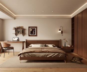 Wabi-sabi Style Bedroom-ID:392029391
