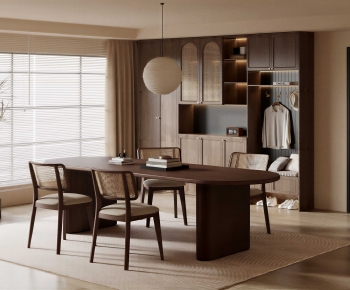 Wabi-sabi Style Dining Room-ID:529288055