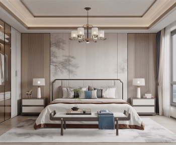 New Chinese Style Bedroom-ID:447657119