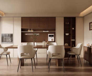 Wabi-sabi Style Dining Room-ID:700387952