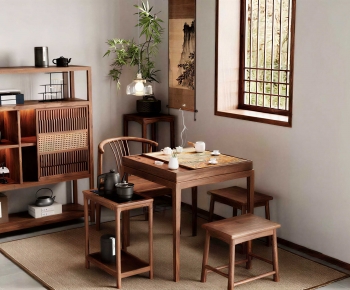 Chinese Style Tea Tables And Chairs-ID:198183062