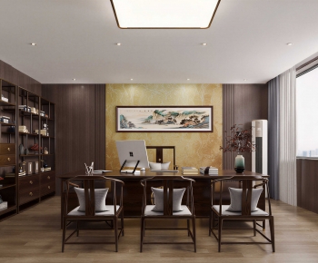 New Chinese Style Manager's Office-ID:597902064