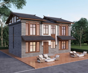 Chinese Style Residential Building-ID:964088927