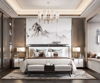 New Chinese Style Bedroom-ID:323619868