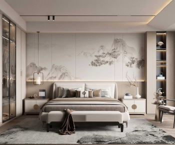 New Chinese Style Bedroom-ID:523063907