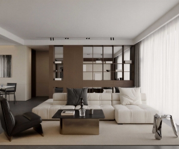 Modern A Living Room-ID:672640864