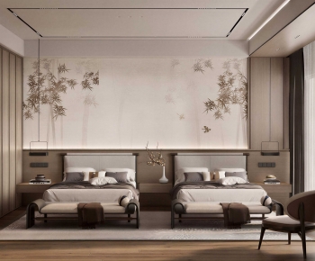 New Chinese Style Bedroom-ID:736541998