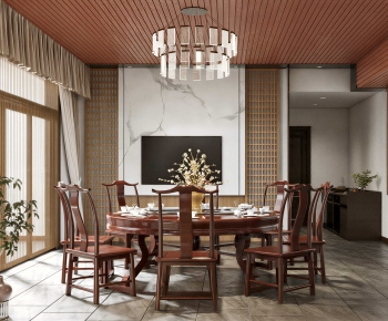 New Chinese Style Dining Room-ID:885611069