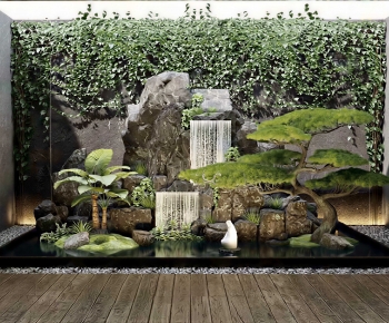 New Chinese Style Rockery Waterscape-ID:351460026