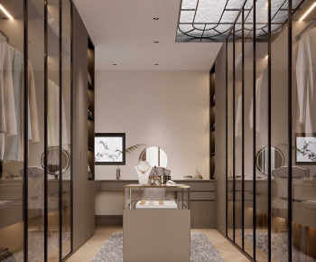 Modern Clothes Storage Area-ID:475605014