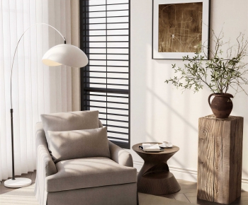 Wabi-sabi Style Single Sofa-ID:731367117